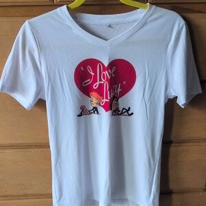 White 'I Love Lucy'  T-Shirt
